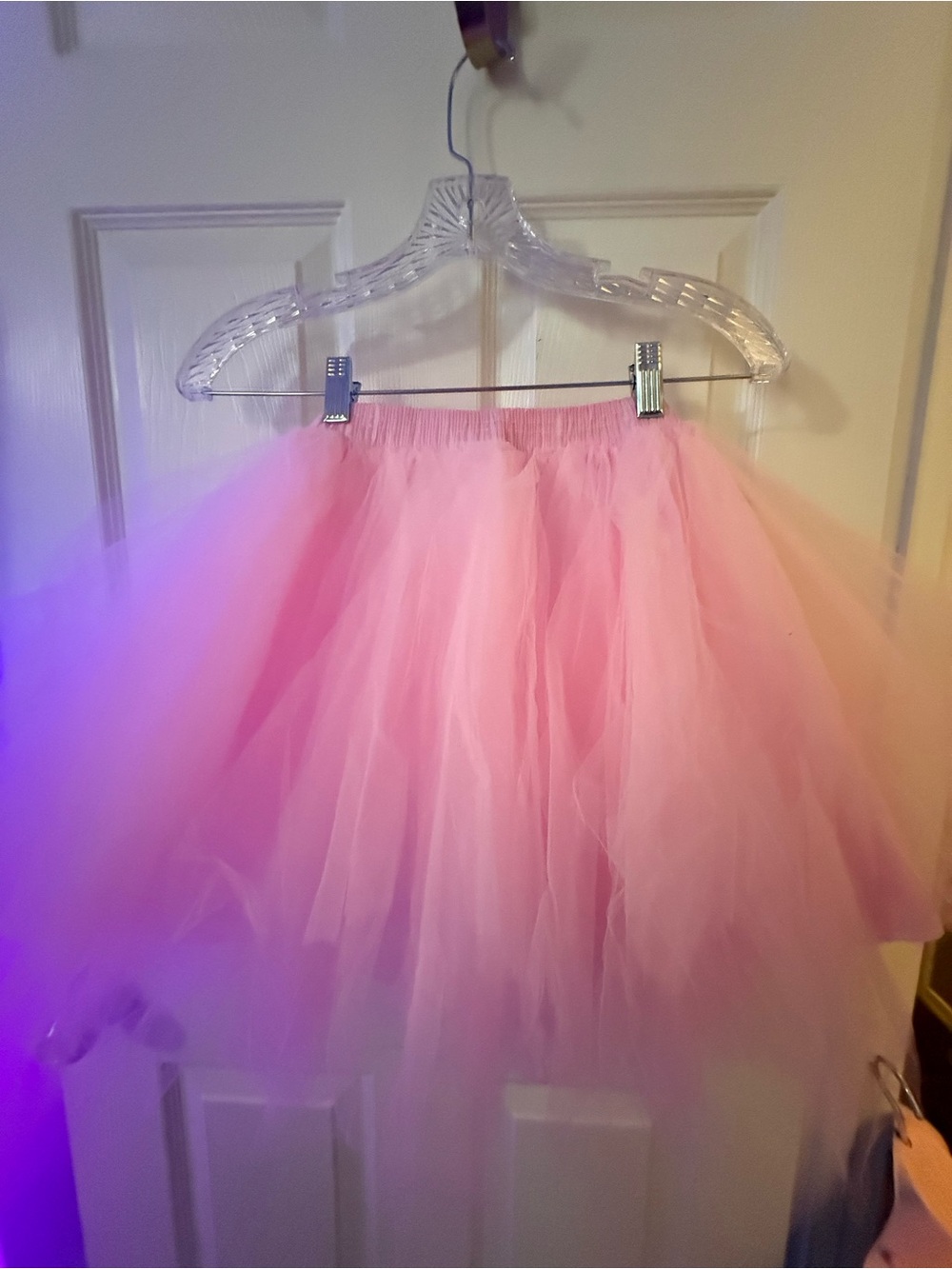 Pink Tulle Skirt with Elastic Waist